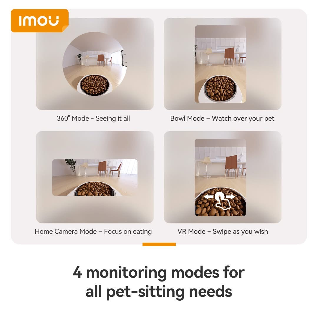 Imou Smart Pet Feeder Camera | جهاز تغذية الحيوانات الأليفة الذكي بكاميرا 360 درجة